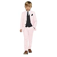 Boys' Notch Lapel Suit Three-Piece Two Buttons Family Gathering Tuxedos