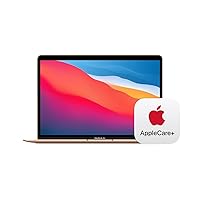 2020 Apple MacBook Air Laptop: Apple M1 Chip, 13” Retina Display, 8GB RAM, 256GB SSD Storage, Backlit Keyboard, FaceTime HD Camera, Touch ID. Works with iPhone/iPad; Gold with AppleCare+ (3 Years)
