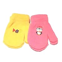 Set Two Pairs Stretch Magic Mittens for Infants Ages 6-24 Months