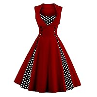 Women's 1950s Vintage Wedding Audrey Hepburn Style Cocktail Swing Dresses for Evening Prom Tea Party Costume