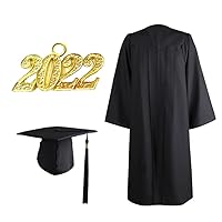 BESTOYARD 1Set graduation gown cap men robe black gown black decor high caps for mens suit black formal dress mens hats men suits Graduation Dress plain weave matte decorate men and women