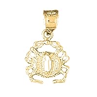 Silver Crab Pendant | 14K Yellow Gold-plated 925 Silver Crab Pendant