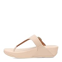 FitFlop Women's Lulu Crystal-Buckle Leather Toe-Post Sandals Wedge