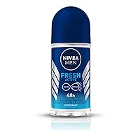 Nivea Men Anti Perspirant Roll On, Fresh Active Longlasting Freshness Ocean Extracts, 48 Hour Protection, 1.7 Ounce (Pack of 3)