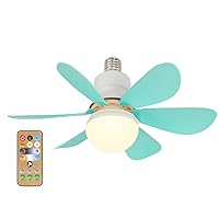 2-in-1 Ceiling Fan Light with Remote Control 3-Gear Adjustable Fan 30W Lamp Detachable Fan Leaf for Bedroom Living Room