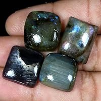 62.85Cts. 100% Natural Multi Labradorite 4Pcs Mix Cabocbon Loose Gemstone Mixmm.XMixmm.XMixmm.