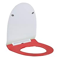 Toilet Seat Elongated, Toilet Seats for Standard Toilets Elongated Slow Close, Round-Front Toilet Seat, Removes Easy for Cleaning, Quick-Release Hinges, White