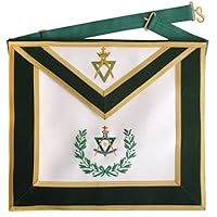Sovereign Master Allied Masonic Degrees Apron - Green Velvet