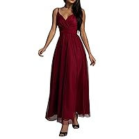XJYIOEWT Dresses for Summer,Womens Spaghetti Straps Elegant Evening Party Gowns Long Dresses Women Winter Dresses Long S