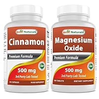 Best Naturals Cinnamon 500 mg & Magnesium Oxide 500 mg