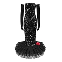 HOT Fashionista Black Sequin & Tulle Evening Dress
