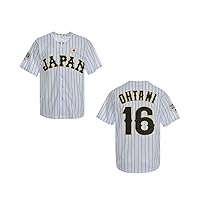 Throwback Ohtani #16 Team Japan Baseball Jersey Stitched Hip Hop Black