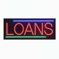 LED Loans Sign for Business, Super Bright LED Open Sign for Loan Agency, Electric Advertising Display Sign for Loan Agency Shop Store Storefront Window Decor. 27