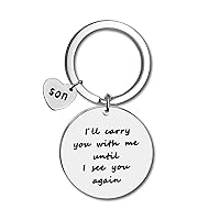 Baipilu Son Memorial Gifts Loss Memorial Keychain Gift Sympathy Loss of Son for Mother Father Remembrance Jewelry Gift for Parents Bereavement Keyring for Mom Dad Gifts for Loss of Son Infant
