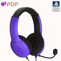 PDP AIRLITE Wired Headset, Officially Licensed Sony PlayStation 5, PlayStation 4, PS5/PS4/PS3/PC, Lightweight Durable Headphones, 3.5mm audio jack, Noise-canceling Flip-to-Mute Mic, Ultraviolet Purple PDP AIRLITE Wired Headset, Officially Licensed Sony PlayStation 5, PlayStation 4, PS5/PS4/PS3/PC, Lightweight Durable Headphones, 3.5mm audio jack, Noise-canceling Flip-to-Mute Mic, Ultraviolet Purple PlayStation