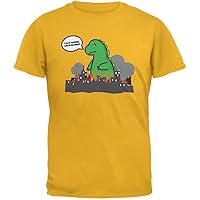 Old Glory Monsters Hate Architecture Gold Adult T-Shirt - X-Large