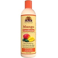 Mango Anti-Breakage Conditioner | For All Hair Types & Textures | Revitalize - Repair - Restore Moisture | With Aloe, Jojoba & Coconut Oil | Free of Parabens, Silicones, Sulfates | 12 oz