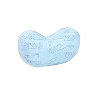 Bebe au Lait Premium Muslin Complete Nursing Pillow, Easy Snap Straps, Fully Zippered Opening - Carousel Blue