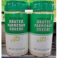 Trader Joe’s Grated Parmesan Cheese 8oz 227g (Two Bottles)