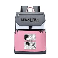 Banana Fish Anime Backpack Ash Lynx Cartoon Knapsack Large Bookbag Travel Bagpack Laptop Daypack(18)