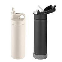 Leak-proof Insulated Water Bottles Stainless Steel Thermos with Straw for Hot Drinks