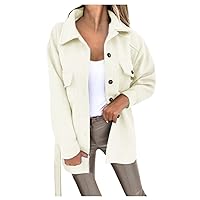 Single with Belt Down Women Coat Mid-Long Button Coat Breasted Trench Outwear Women's Coat Jacket