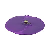 Eggplant Silicone Lid for Food Storage and Cooking - 8''/20cm - Airtight Seal on Any Smooth Rim Surface - BPA-Free - Oven, Microwave, Freezer, Stovetop and Dishwasher Safe