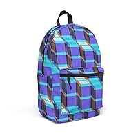 Time Plaid Backpack – Periwinkle