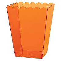 Party Friendly Medium Scalloped Container Tableware, Orange, Plastic , 7