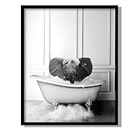 Funny Animals Wall Art Decor Pictures Canvas Prints Posters Animal Portrait Artwork for Bathroom Home Walls Decor(C, 8x10 inches)