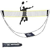 2Rackets Portable Net Complete Outdoor Badminton Kit Net Case All Included 2Nylon Shuttlecocks Starzon Tennis Badminton Net Full-Set Kids Volleyball 9.8ft x 6.2Ft Pickleball 