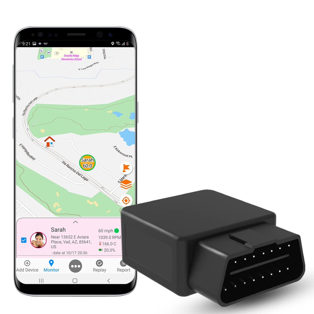 Spectrum Smart 4G OBD GPS Tracker-WiFi Hotspot - Speed Monitoring - Route History - Geo Fence - Engine Diagnosis - Family or Fleets - 9.95/Month