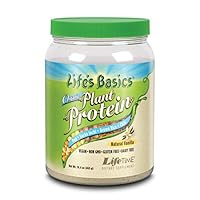 LIFETIME Life's Basics Organic Plant Protein Organic, Coarse Powder, Vanilla (Jar) | 16.4oz