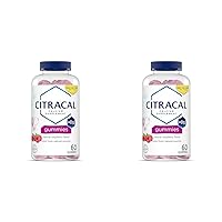 CITRACAL Calcium Supplement Gummies, Chewable Calcium with Vitamin D3, Supports Bone Health, Calcium Chews for Ages 12+, Natural Raspberry Flavor, 60 Count (Pack of 2)