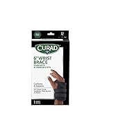 CURAD Low-Profile Universal Wrist Splint, Movable Top Stay, Hook- and-Loop Attachment, Plush Foam, Universal Size, Right Hand, 6