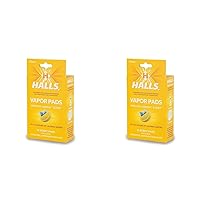 Crane Halls Scented Vapor Pads for Humidifier and Steam Inhaler, Mentho-Lemon, 12 Count (Pack of 2)