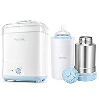 Bottle Electric Steam Sterilizer and Dryer Bundle with Portable Travel Baby Bottle Warmer Plus