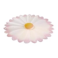 Charles Viancin - Daisy Silicone Lid for Food Storage and Cooking - 9''/23cm - Airtight Seal on Any Smooth Rim Surface - BPA-Free - Oven, Microwave, Freezer, Stovetop and Dishwasher Safe - White Pink