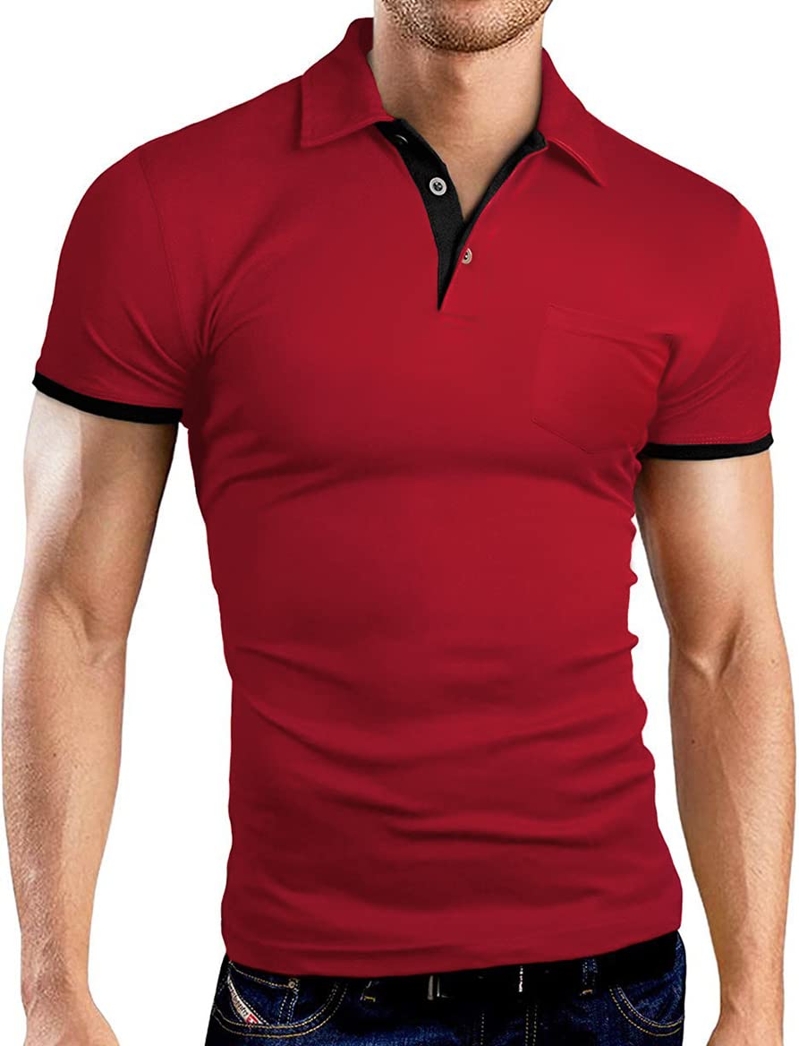 Mua KUYIGO Men's ShortLong Sleeve Polo Shirts Casual Slim Fit Solid Soft  Cotton Pocket Shirt trên Amazon Mỹ chính hãng 2023 Giaonhan247