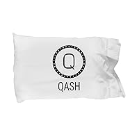 Official QASH Cryptocurrency Standard Size White Pillow Case Crypto Miner Blockchain Invest Trade Buy Sell Hold