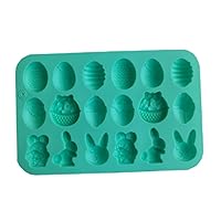 Easter Silicone Mold,Easter Egg Mold,Easter Silicone Chocolate Mold, Easter Molds Easter Silicone Chocolate Moulds 18 Cavity Egg, Bunny, Rabbit Head, Basket Shapes Molds for DIY Chocolate