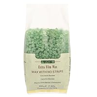 Hard Wax Beans for Face, Underarms, Brazilian, Bikini Hair Remover 17.6 Ounce (Aloe Vera)