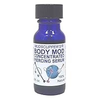 BODY MOD Piercing Aftercare - Concentrated Piercing Serum for New and Difficult Piercings - 100% Natural Effective .5 fl. oz.