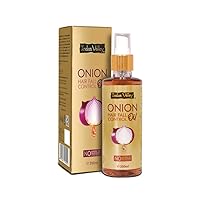 INDUS VALLEY Onion Oil for Hair Fall Control-200 ml, Promotes Hair Growth, Thick & Voluminous Hair, Non-greasy, Natural Scent
