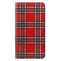 jjphonecase RW2374 Tartan Red Pattern Flip Case Cover for Samsung Galaxy Note 5