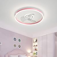 Ceiling Fans, Modern Ceiling Fans with Lamps Ceiling Fan with Lighting Fan Light Ceiling Fan Chandelier Ceiling Fan with Lights for Bedrooms/Pink