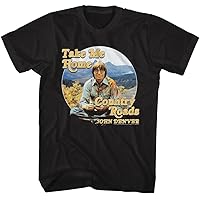 John Denver Rocky Mountain High Landscape Mens Short Sleeve T Shirts Folk Vintage Style Graphic Tees