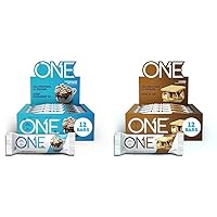 ONE Protein Bars, Marshmallow Hot Cocoa & Smores, Gluten Free Protein Bars with 20g Protein, 12 Count