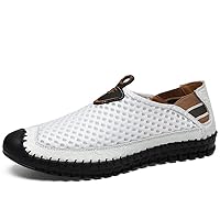 Men's Loafers Penny Loafer Flats Driving Shoes Sneakers Slip On Pull-on Air Mesh Spring Summer Low-top Sport Light Breathable Handmade Fabric Fashion