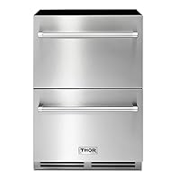 Thor Kitchen 24-Inch Indoor Outdoor Refrigerator Drawer in Stainless Steel - Model TRF24U